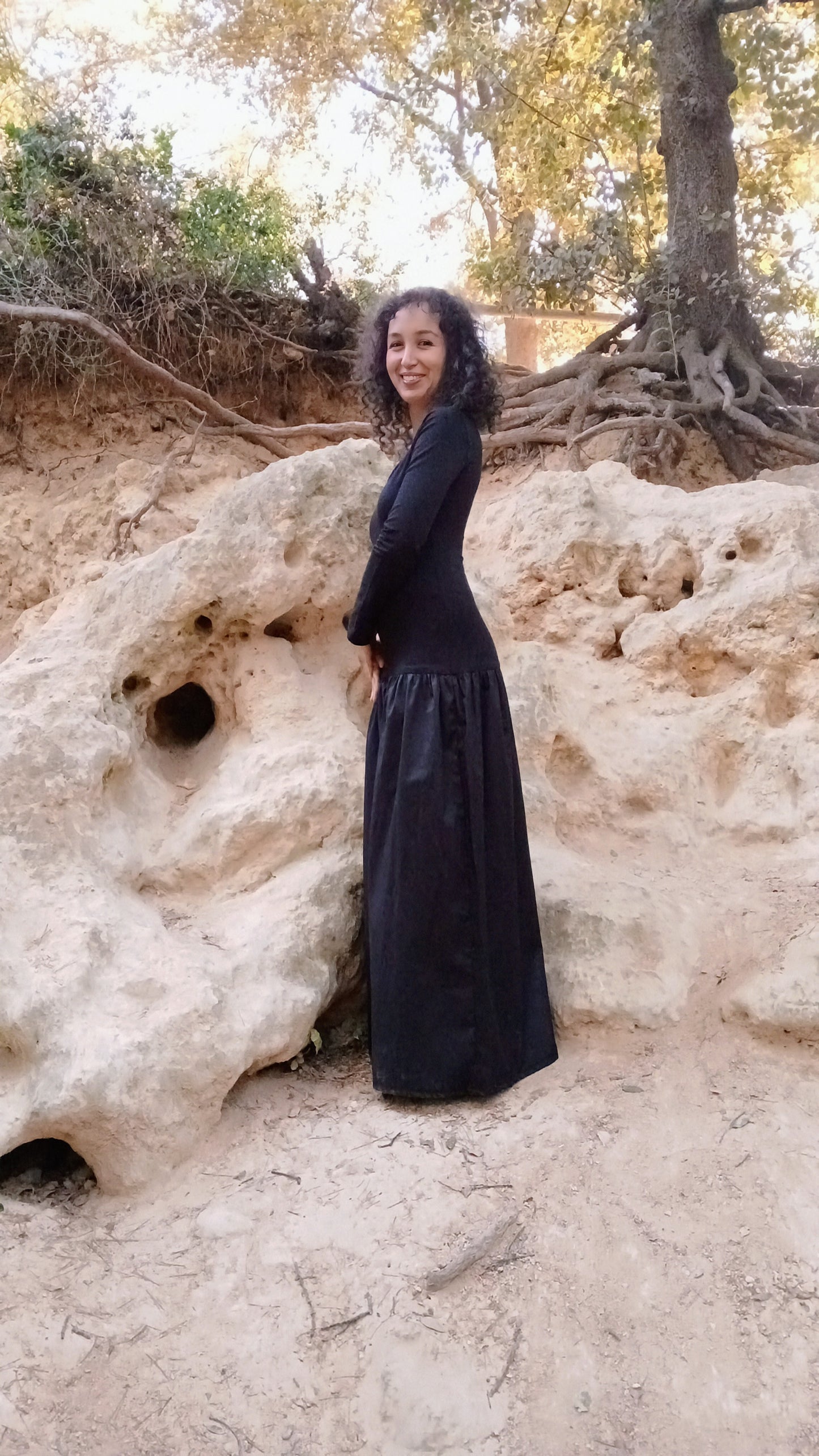 Robe longue taille descendue