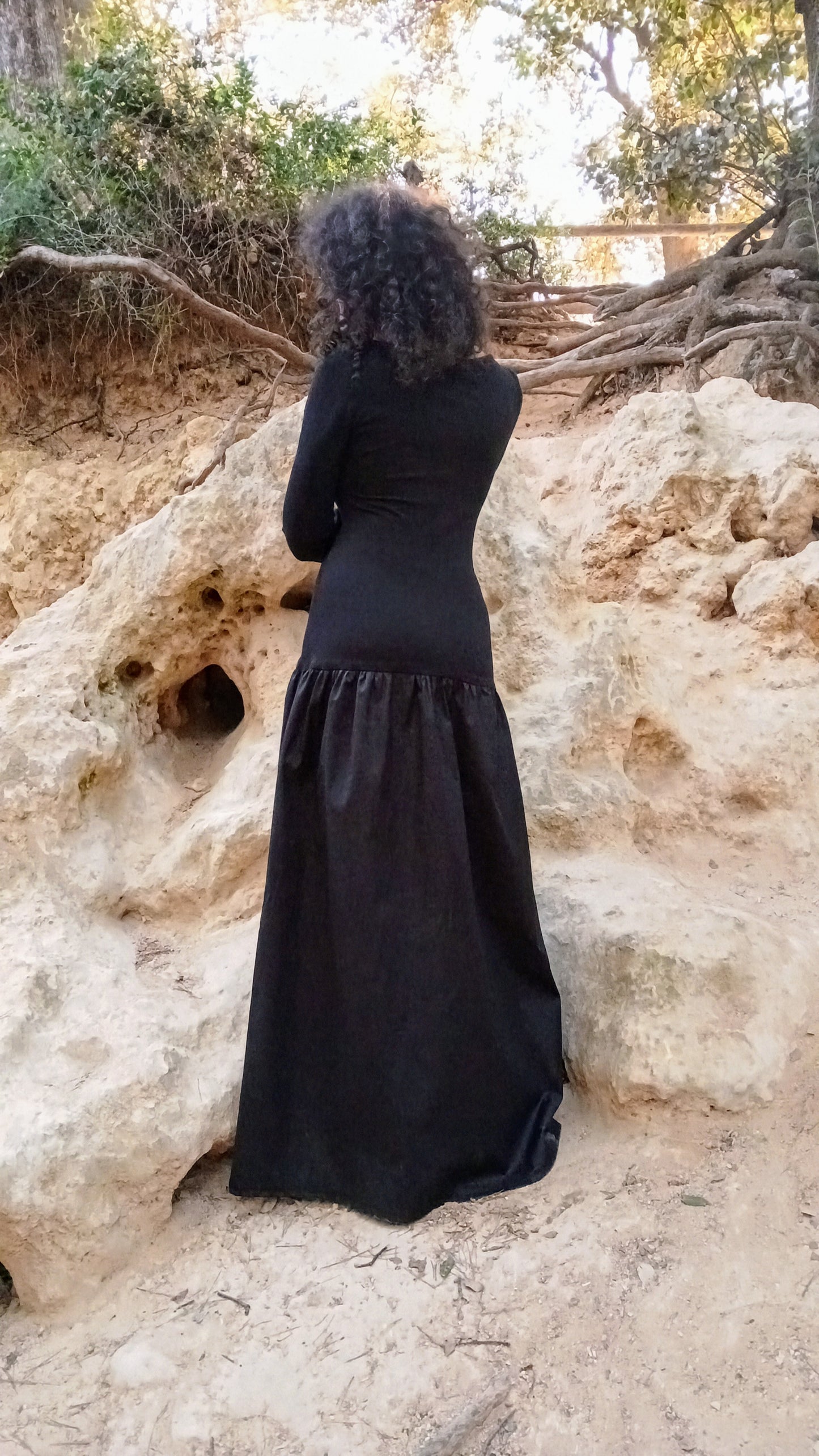 Robe longue taille descendue
