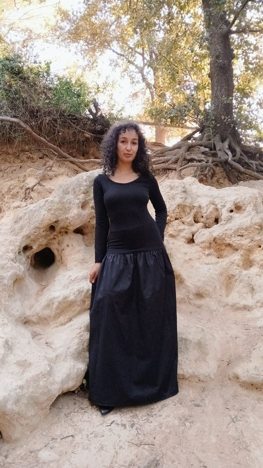 Robe longue taille descendue