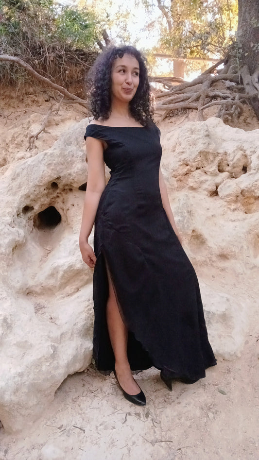 Robe longue en soie